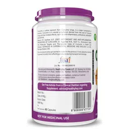 HealthyHey Nutrition Curcumin with Bioperine,  60 capsules  image 3