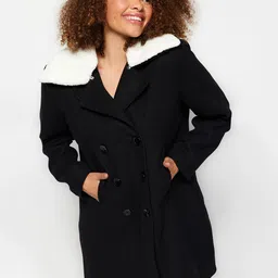 Trendyol Double-Breasted Notched Lapel Collar Overcoat-picture-23