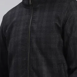Monte Carlo Checked Stand Collar Bomber Jacket image 2