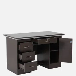 nilkamal Recardo Workstation in New Wenge Finish With Storage image 5