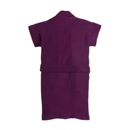 BUMZEE Girls Purple Solid  Bath Robe image 2