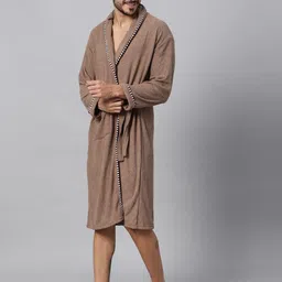 HotGown Men Printed Terry Cotton Bath Robe image 2
