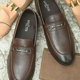 INVICTUS Men Brown Solid Formal Moccasin-picture-32