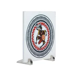 posh n plush Colorful Tribal Multicolour Marble Showpiece image 3