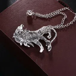 SYGA Men Crystal Studded Chain Tassel Brooch Lapel Pin image 1