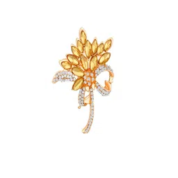 Mahi Women Floral Shaped Stone Studded Brooch-image-81