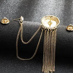 SYGA Men Stone-Studded Brooch image 2