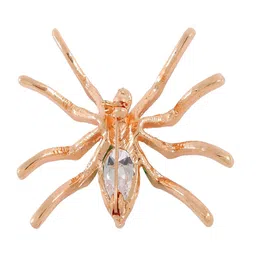 UNIVERSITY TRENDZ Women Gold-Plated Crystal-studded Spider-Charm Brooch image 4