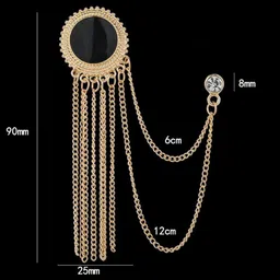 SYGA Men Stone-Studded Brooch image 5