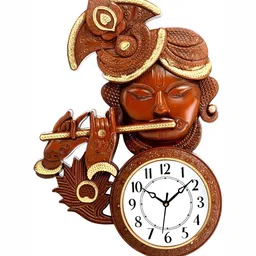 Attractionz Red and White Textured Traditional Analogue Wall Clock-picture-16