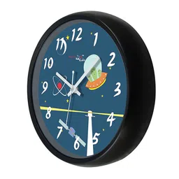 RANDOM Aerostar Blue & Black Printed Contemporary Wall Clock image 3