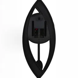 Attractionz Silver-Toned & White Textured Contemporary Round Shaped Pendulum Wall Clock image 2