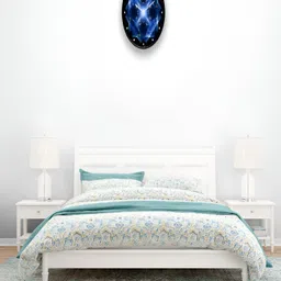 IIK COLLECTION Black & Blue Printed Analogue Round Contemporary Wall Clock image 4