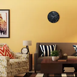 IIK COLLECTION Black & White Printed Round Contemporary Wall Clock image 2