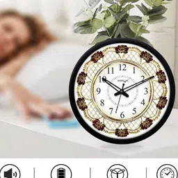 RANDOM White & Maroon Printed Contemporary Wall Clock image 5
