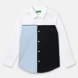 United Colors of Benetton Boys Colourblocked Cotton Casual Shirt-picture-33