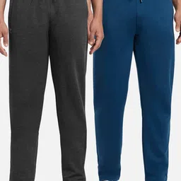 XYXX Men Grey & Blue Pack of 2 Cotton Rich Solid Track Pants-picture-35