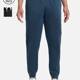 XYXX Pack Of 2 Men Blue & Black Cotton Joggers With Zipper Pocket-picture-13
