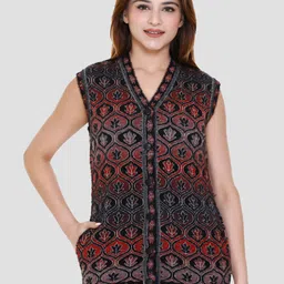 aarbee Floral Printed V-Neck Cardigan Sweaters-picture-32