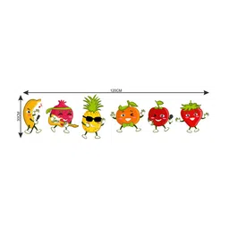 rawpockets Multicoloured Fruits Cartoon Printed Wall Stickers image 3