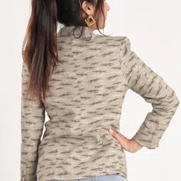 KIZI Printed Slim-Fit Single-Breasted Blazer image 4