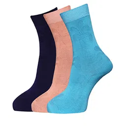 Dollar Socks Women Pack Of 3 Assorted Woolen Calf-Length Socks image 1