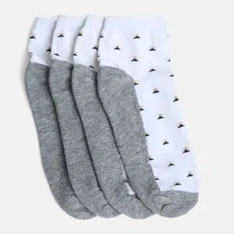 Kolor Fusion Men Pack Of 4 White Ankle-Length Socks-picture-31