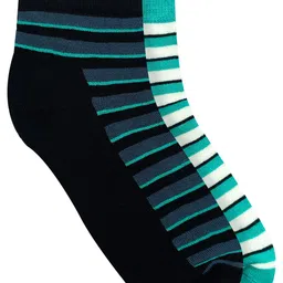 Heelium Men Pack Of 2 Striped Ankle-Length Socks image 1