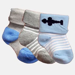 N2S NEXT2SKIN Infants Pack Of 3 Cotton Ankle Length Socks image 1