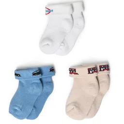 MiArcus Kids Pack Of 3 Cotton Ankle Length Socks image 1