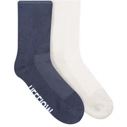 Heelium Pack of 2 Solid Bamboo Calf Length Socks-image-9