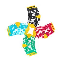 BAESD Kids Pack Of 4 Polka Dots Patterned Breathable Ankle-Length Socks image 3