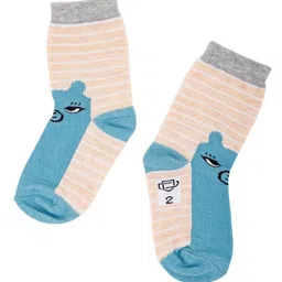 Dollar Socks Kids Pack Of 5 Assorted Patterned Cotton Calf -Length Socks image 2
