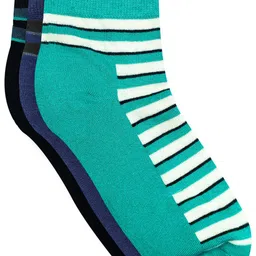Heelium Men Pack of 3 Striped Bamboo Ankle-Length Socks image 2