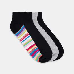 Honey by Pantaloons Women Pack Of 3 Patterned Shoe Liner Socks image 2