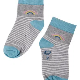 Dollar Socks Kids Pack Of 3 Assorted Patterned Cotton Ankle-Length Socks image 2