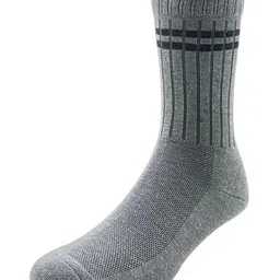 Allen Solly Men Pack Of 3 Grey Solid Calf-Length Socks image 3