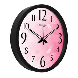 RANDOM Black & Pink Printed Contemporary Random Wall Clock image 3