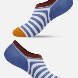 TOFFCRAFT Men Striped Cotton Ankle-Length Socks image 4