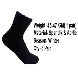 Alexvyan Pack Of 3 Fuzzy Calf-Length Socks image 4