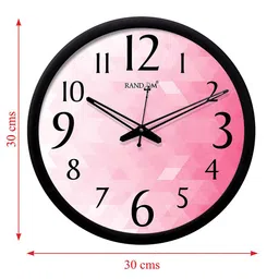 RANDOM Black & Pink Printed Contemporary Random Wall Clock image 5