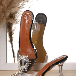 JM Looks Women Pointed Toe Slim Heels With Western - Embellished image 1