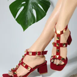 ICONICS Embellished Strappy Block Heels-picture-21