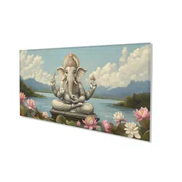 nestroots Framed Divine Ganesha Prosperity and Wisdom Wall Painting image 3