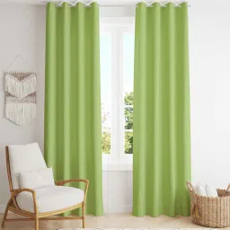 parda online Light Green Polyster Solid 5ft Blackout Eyelet Window/Door (1 Pc) image 1