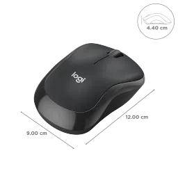 logitech M240 Wireless Optical Mouse with SilentTouch Technology (4000 DPI Adjustable, Sensor Technology, Graphite) image 3