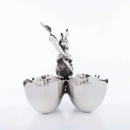 Gibox Bunny Four Section Server Bowl Decorative Metal Serving Platter Home Gathering Kitchen Party D cor image 4