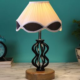 Devansh Black Solid Traditional Frustum Table Lamp-picture-33