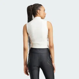 adidas originals ruched 3-stripes crop top women lifestyle women lifestyle image 2