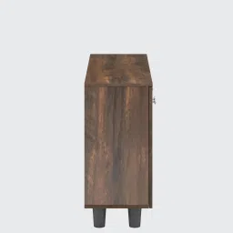 a globia creations Finley 3 Door Shoe Cabinet in Teak Finish image 5